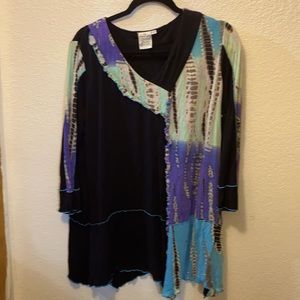 Parsley and sage patchwork artsy top